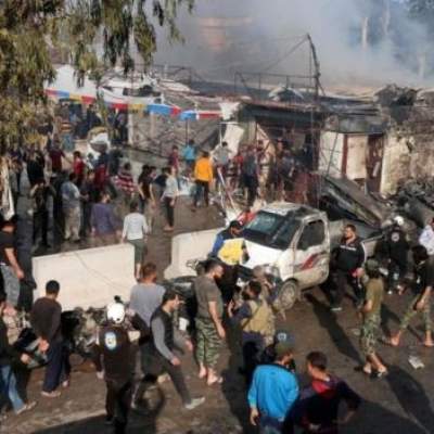 Syria war: Dozens killed in truck bomb attack at Afrin market