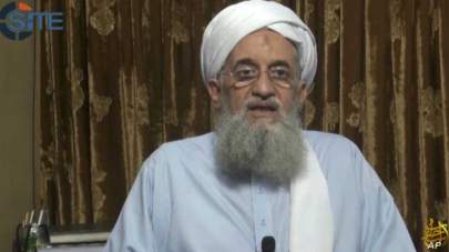 FILE - In this image taken from video, Ayman al-Zawahri, head of al-Qaida, delivers a statement in a video which was seen online by the SITE monitoring group, released Sept. 4, 2014