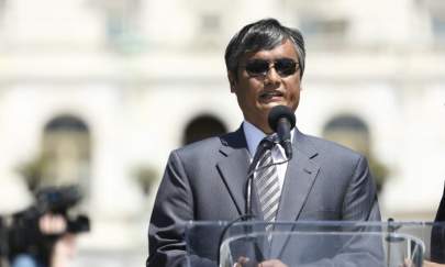 Attorney and human rights lawyer Chen Guangcheng speaks at a rally to commemorate the 30th anniversary of the Tiananmen Square massacre, on the West Lawn the Capitol on June 4, 2019. (Samira Bouaou/The Epoch Times)