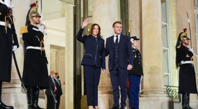 U.S. Vice President Kamala Harris met with French President Emmanuel Macron in Paris Nov. 10, 2021. Credit: @VP