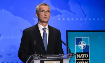 NATO Secretary General Jens Stoltenberg attends a NATO Foreign Ministers video meeting following developments in Afghanistan at the NATO headquarters in Brussels on Aug. 20, 2021. (Francisco Seco/POOL/AFP via Getty Images)