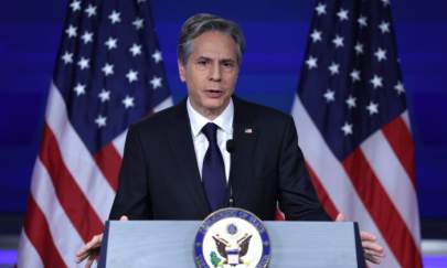 U.S. Secretary of State Antony Blinken speaks on China at Jack Morton Auditorium of George Washington University in Washington on May 26, 2022. (Alex Wong/Getty Images)