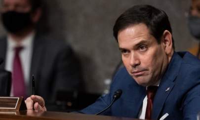 Sen. Marco Rubio (R-Fla.) speaks during a Senate Foreign Relations Committee hearing to examine U.S.-Russia policy at the U.S. Capitol on Dec. 7, 2021 in Washington. (Alex Brandon-Pool/Getty Images)