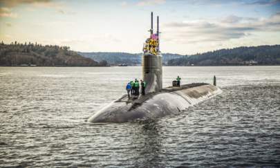 161214-N-CC918-003 BREMERTON, Wash. (Dec. 15, 2016) The Seawolf-class fast-attack submarine USS Connecticut (SSN 22) departs Puget Sound Naval Shipyard for sea trials following a maintenance availability. (U.S. Navy photo by Thiep Van Nguyen II/Released)