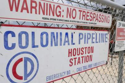 Image showing the Colonial Pipeline Houston Station facility in Pasadena, Texas (East of Houston) taken on May 10, 2021. FRANCOIS PICARD/AFP VIA GETTY IMAGES