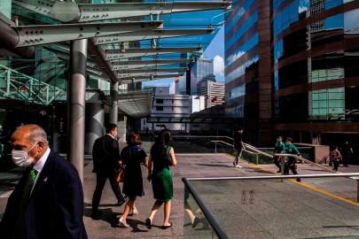 Dozens of international companies have moved regional headquarters or offices from Hong Kong since 2019. PHOTO: ISAAC LAWRENCE/AGENCE FRANCE-PRESSE/GETTY IMAGES