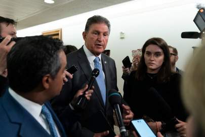 ‘I’m very much concerned about our democracy,’ Sen. Joe Manchin said Tuesday. PHOTO: ALEX BRANDON/ASSOCIATED PRESS