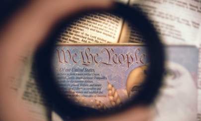 Looking at the US Constitution through a magnifying glass.