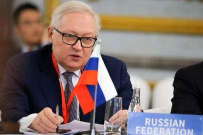 FILE - In this Wednesday, Jan. 30, 2019 file photo, Russian Deputy Foreign Minister and head of delegation Sergei Ryabkov attends a Treaty on the Non-Proliferation of Nuclear Weapons (NPT) conference in Beijing. Russia has offered the U.S. to roll back several rounds of sanctions that have hampered the activities of their diplomatic missions, but reaffirmed its strong opposition to any U.S. military presence in Central Asia. The Russian proposal was made during talks Tuesday, Oct. 12, 2021 between Under Secretary of State Victoria Nuland and Russia's Deputy Foreign Minister Sergei Ryabkov. (Thomas Peter/Pool Photo via AP, File) 