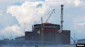 A view of the Zaporizhzhia Nuclear Power Plant near the Ukrainian city of Enerhodar, Aug. 4, 2022.